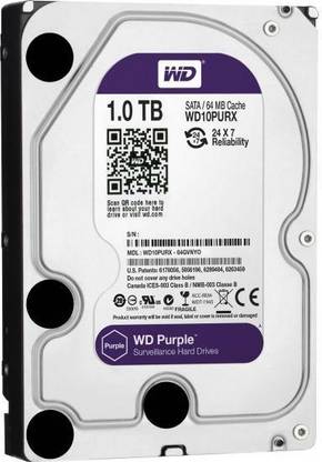 WD Purple 1 TB Surveillance Systems Internal Hard Disk Drive (HDD) (1TB (Purple) WD10EZEX / WD10EZRZ)