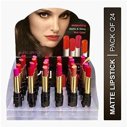VBA Spanking Matte Waterproof Lipsticks, PACk Of 24