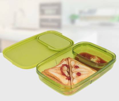 NIFTER Double Layer Square Lunch Box with Handle Lunch Box for kids& office 2 Containers Lunch Box