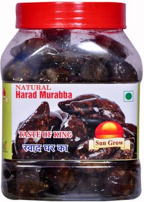 Sun Grow Swaad Ghar Ka The Real Taste of Maa Ka Hath Ka Swad Homemade Organic Natural Harad Murabba Pieces Without Syrup (1 Kg) Harad Murabba