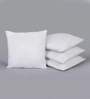 Softlife Microfibre Cushion Pack of 4 Solid Microfiber Square Cushion Pillow Fillers Inserts For Bed, Sofa, 16 x 16 Inch