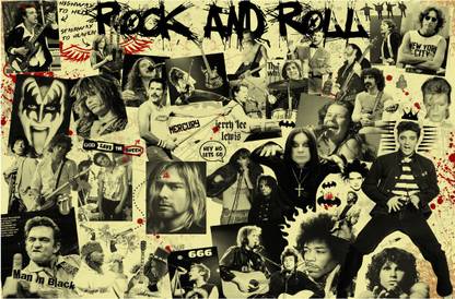 Rock And Roll Poster Paper Print