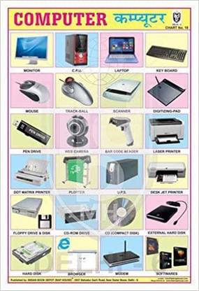 COMPUTER CHART [Wall Chart] INDIAN BOOK DEPOT (MAP HOUSE) Paper Print