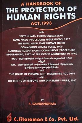 A Hand Book Of The Protection Of Human Rights Act 1993 (A Compendium Of Human Rights Laws With Tamil Nadu Rules) Paperback – 1 January 2020