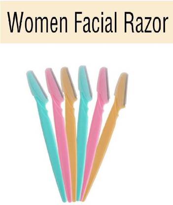 MYEONG Eyebrow Razor, Multicolored, Medium, 6 Count, Women