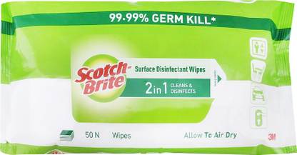 Scotch-Brite Surface Disinfectant Wipes, 99.99% Germ Kill