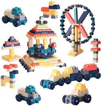 jmv Building Bricks Blocks Kit with Wheels For Kids Construction Building Blocks Toys Set for Brain Development Educational, Learning & Creativity Puzzle Game