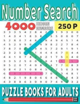 Number Search Puzzle Books for Adults
