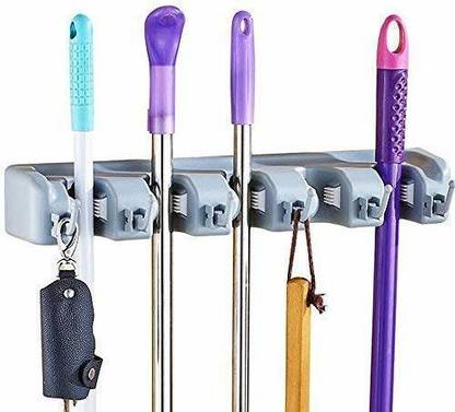 glowcollection Grey Recycled Pulp Broom Holder