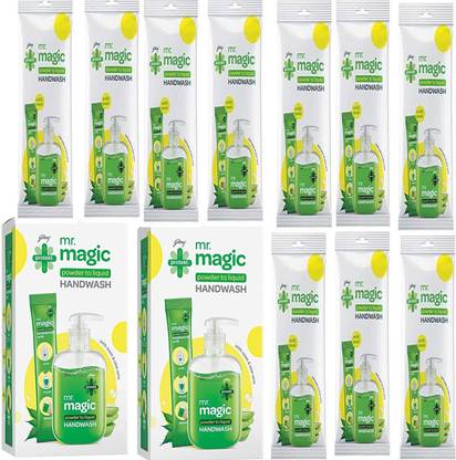 Godrej Magic power liquid hand wash 2 + refill 10 Hand Wash Pump + Refill