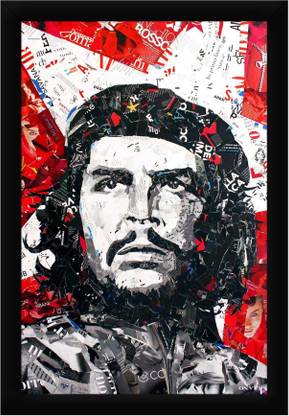 Braj Art Gallery Che Guevara Retro Photo Frame Digital Reprint 19.6 inch x 13.6 inch Painting