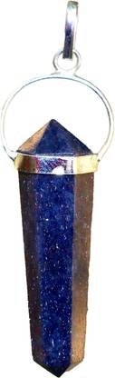 Brahmatells Lapiz Lazuli Double Side Pendant Dark Blue Lapis Lazuli Crystal Pendant