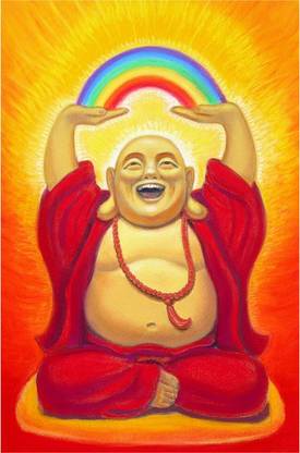 Laughing Buddha Art Poster Paper Print