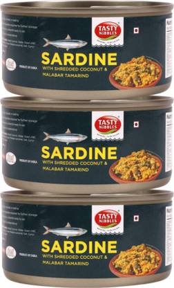 Tasty Nibbles SARDINE WITH SHREDDED COCONUT AND MALABAR TAMARIND 185 X 3