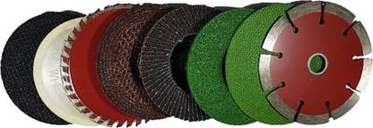 Vikas 9 pc set of 4 inch angle grinder wheels discs for cutting,grinding polishing buffing, Rotary Tool