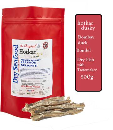 hotkar Pure Dry Salted Nutritious Bombay duck Fish(Bombil) 500gms/300pcs approx Clean
