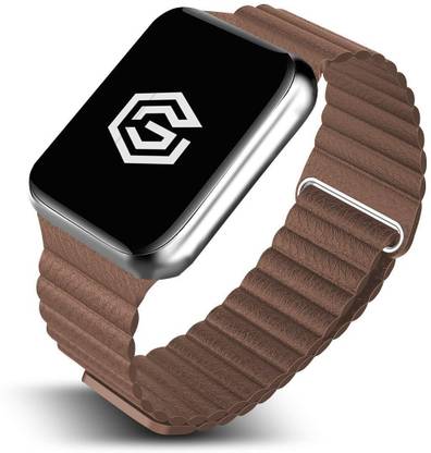 Gripp SPINZZ Genuine Leather Magnetic Smart Watch Strap Band for 42mm / 44mm Series 1/ Series 2/ Series 3/ Series 4/ Series 5/ Series 6 & SE with Waterproof Durable & Flexible - Sports Edition Smart Watch Strap - (Brown) Smart Watch Strap