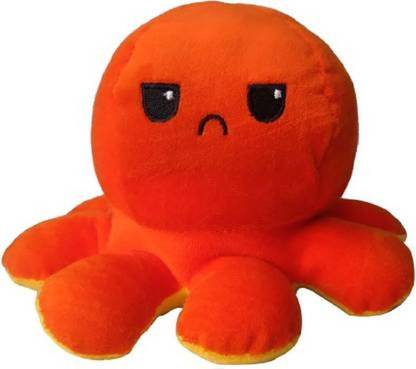 WIPLK Octopus Soft Toys,Mood Change Double-Sided Flip Octopus Plush Toys,Cute Mini Octopus Stuffed Animals Creative Gifts for Kids/Girls/Boys/Friends  - 7 inch