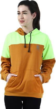 Full Sleeve Color Block Women Sweatshirt