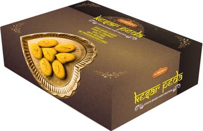 Nutra India Diabetic Friendly No Added Sugar Diet Mathura Special Kesar Pedha Tray