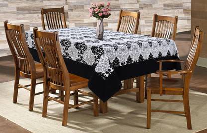 AIRWILL Damask 6 Seater Table Cover