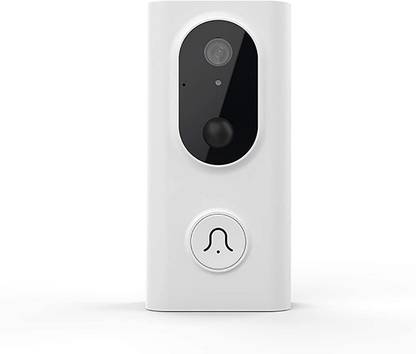 ANJIELO SMART Video Doorbell HD Security Camera Tuya Smart APP Compatible with Alexa and Google, Motion Detection Night Vision Door Bell Two-Way Audio for Apartment Home Security (White) Video Door Phone