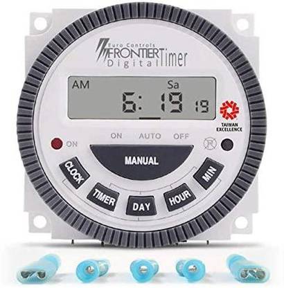 GoodsBazaar With Fittings 5 Pin Frontier Digital Timer Programmable Time Electrical Switch with LCD TM-619H-2 Digital Programmable Electronic Timer Countdown Program Voltage Circuit Tester Multimeter Programmable Electronic Timer Switch