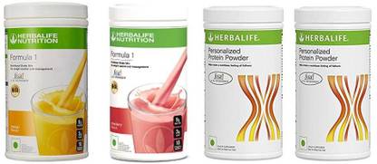 HERBALIFE Weight Loss Combo (2 Pcs of Formula 1 Nutritional Shake+2 PCS of Protein Powder) Nutrition Drink