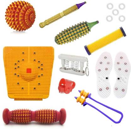 netclub NC-2000 216 DK34-1 Acupressure Massager Tools Combo Kit for Stress and Pain Relief with finger massager fitness mat home gym Massager