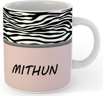 P89M MITHUN Name Ceramic Coffe (330 Ml) Ceramic Coffee Mug