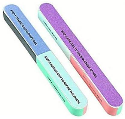 DELPHIN PREMIUM NAIL BUFFER (7-Sided Premium Nail Buffer/Shiner/Filer for Manicure Combo of 2)