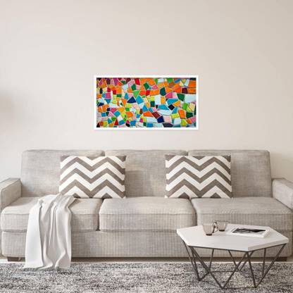 Mosaic Tiles Art Painting for Home Décor 24 x 12 Inch Photographic Paper