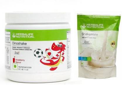 Herbalife Nutrition DINOSHAKE - STRAWBERRY + SHAKIEMATE Egg Protein
