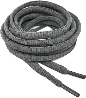 Wisdom Grey Round Oval Shoe Lace 4 mm Thick Shoelace for Sport, Casual, Hiking, Sneaker Shoes & Boot (3 pair) Shoe Lace