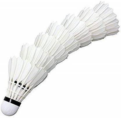 Spocco ™Badminton Shuttle Cock High Quality Feather Shuttle Cock - FH 681 Feather Shuttle  - White
