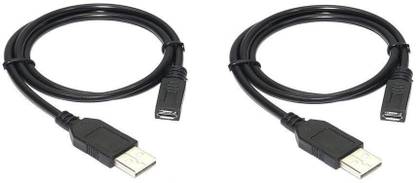 BIGGEAR (Pack of 2)13 Inch Micro USB Female to USB Male Cable for OTG Morpho 1300 E2, E3/Mantra MFS100/Startek FM 220/Cogent/Secugen Pro 20 0022-2PC-MOC-13IN USB Cable