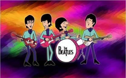 The Beatles Flex Poster for Room B11 Paper Print