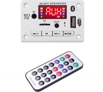 Geek Lab Audio Player MP3 Decoder Board 12V Module With Remote. FM, USB & Bluetooth Connectivity. AM6 White MP3 Player
