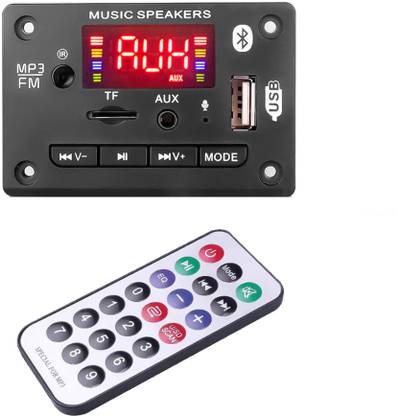 Right Gear Audio Player MP3 Decoder Board 12V Module With Remote. FM, USB & Bluetooth Connectivity. AM6 Black MP3 Player