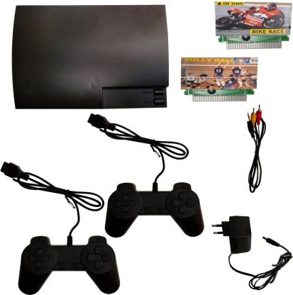 PTCMart 8 BitTv Video Game Gaming Console Ps3 model With Bike-race and Vollyball N/A GB with Contra mario