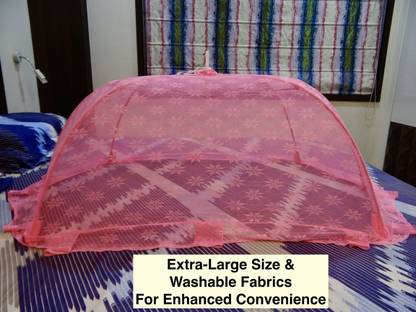 Kolar Nidhi Pink Polyester Washable Infants Mosquito Net