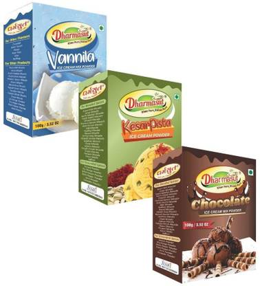 Dharmasut Vanilla + Kesar Pista + Chocolate Ice Cream Powder 300 g