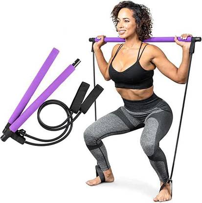 ZHOOSH Portable Pilates Bar Yoga Kit Resistance Tube