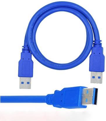 BIGGEAR (Pack of 1) 60cm (2 Feet) High Speed USB 3.0 Type A Male to Type A Male Cable -Blue 0041-1PC-USB-M2M-60CM USB Cable