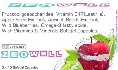 zeowell Immunity booster vitamin B17 Laetrile apple blue berry apricot omega 3 fatty acids