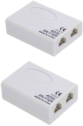 BIGGEAR (Packof 2) ADSL Splitter/ADSL Filter/DSL Filter RJ11 for Landline Telephone and Broadband Modem Box CONNECTOR Wire Connector