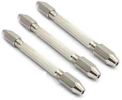 Scorpion Pack of 3 Double Ended Pin Vice Chucks--Hand Drill Chuck Bit Tools for Jewelry Watch Repairing--Size Range from 0 Pack of 3 Double Ended Pin Vice Chucks--Hand Drill Chuck Bit Tools for Jewelry Watch Repairing--Size Range from 0