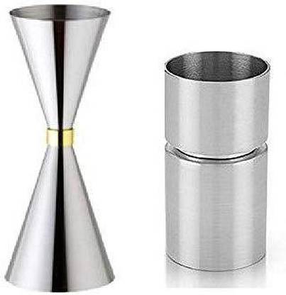 Rengvo Steel Peg Measure 60 & 90 ML and 30 & 60 ML Bar Tool - Set 2 - Piece Bar Set