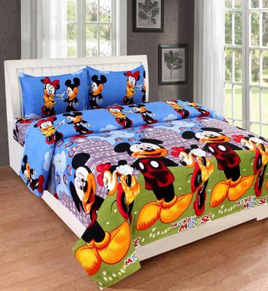 RisingStar 160 TC Cotton Double Printed Flat Bedsheet