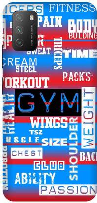 SAVETREE Back Cover for Poco M3, No Pain No Gain, Gym, Back cover